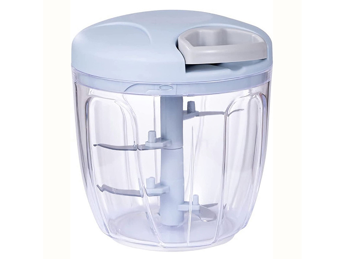 Processador De Alimentos Manual, Picador De Vegetais, 2 Xícaras, Azul Aquaforge