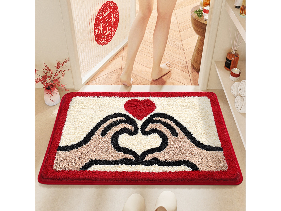 Tapetes de Banho Antiderrapantes Absorventes de Secagem Rápida para Decoração de Banheiro Padrão 4 EVELTEK 50x80cm