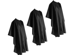 Conjunto de 3 capas para corte de cabelo com revestimento impermeável e design profissional.