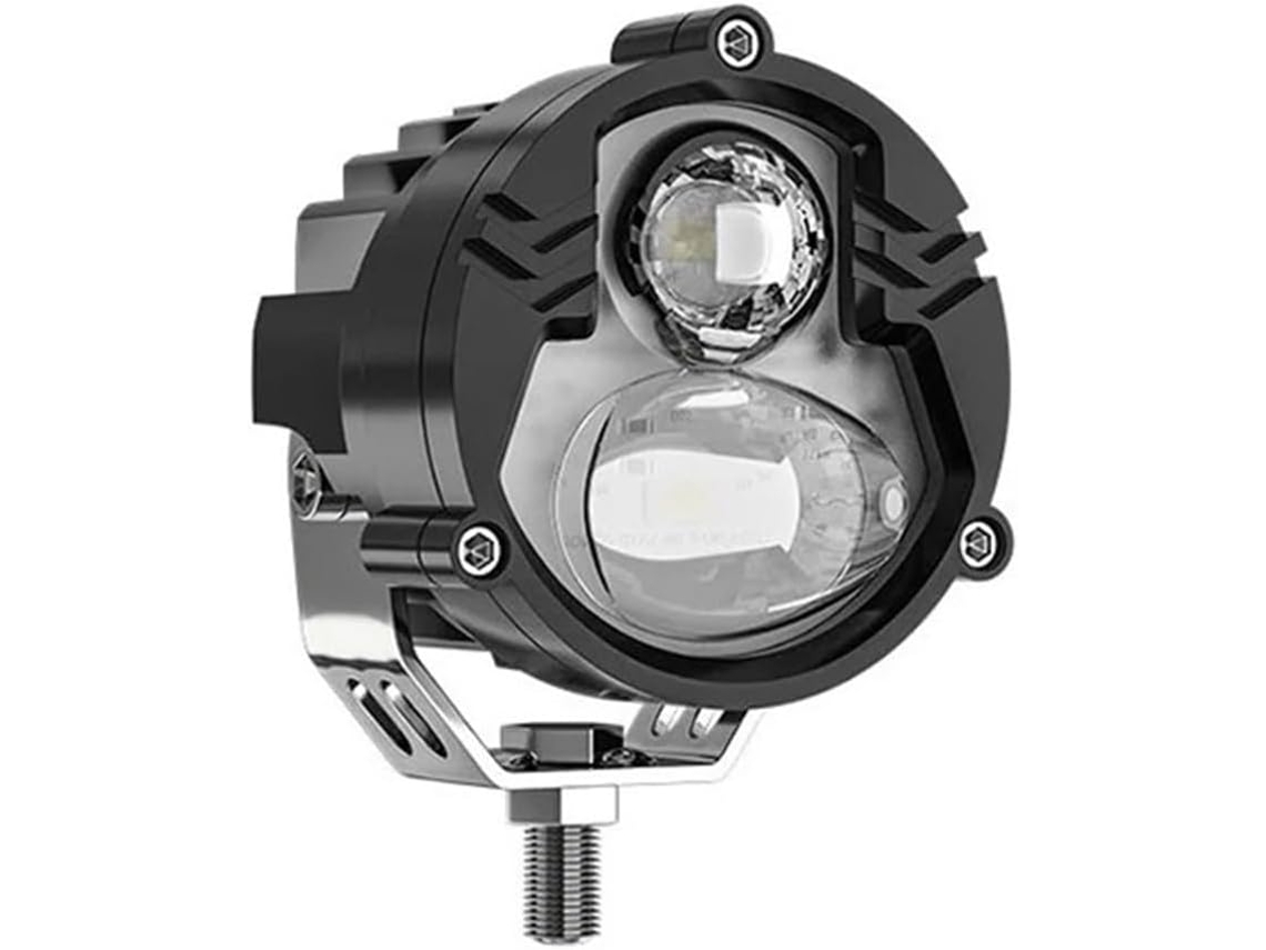 Farol Projetor Led para Motocicletas Bicolor Veículos Off Road Lanchas Refletor Luz Alta Fácil Instalação
