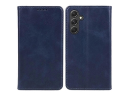 Compre Capa De Couro Com Fecho Automático Magnético Para Samsung Galaxy S24 Fe, Azul