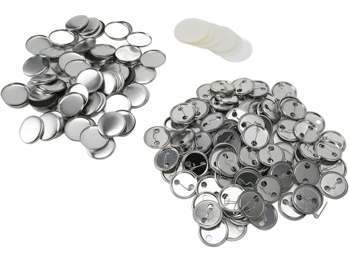 Conjunto de Moedas Redondas em Branco para Distintivos, Feitas de Ferro Resistente, Kit para Presente Prático SFUSHOS