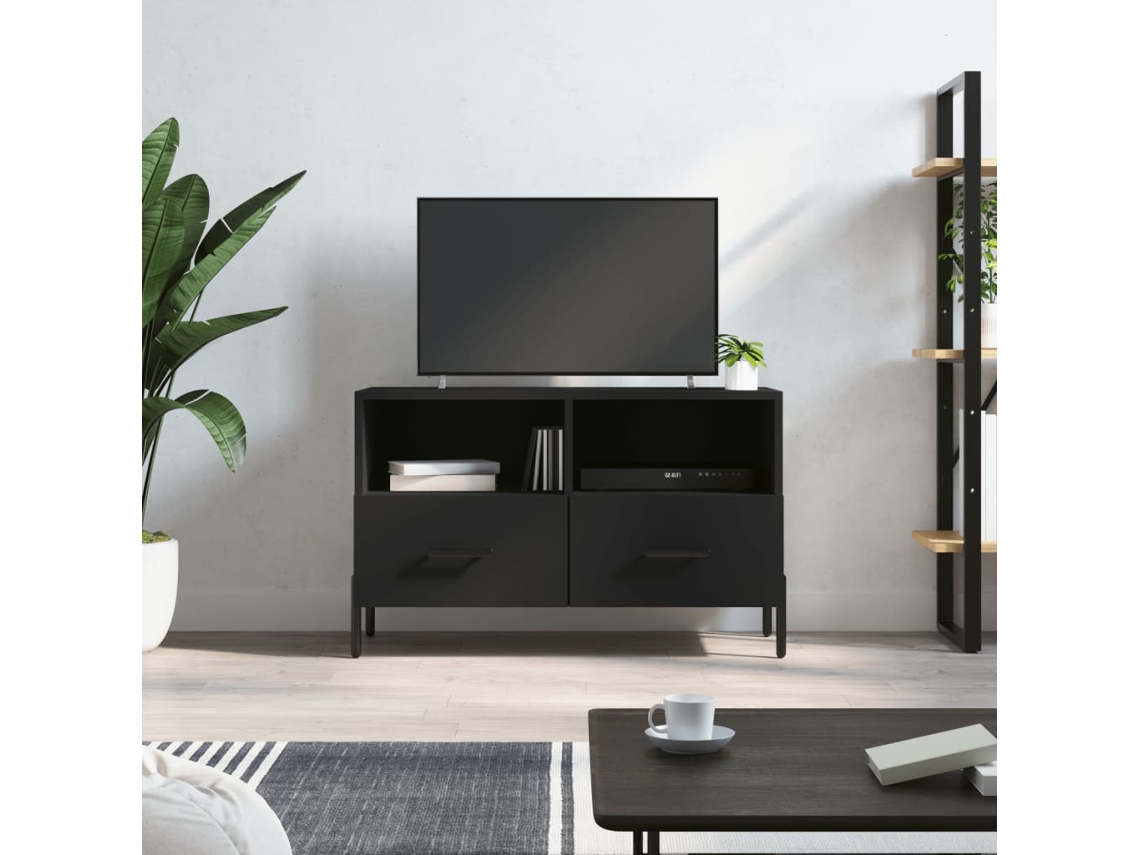 Vidaxl Móvel P/ Tv 80x36x50 Cm Derivados De Madeira Preto