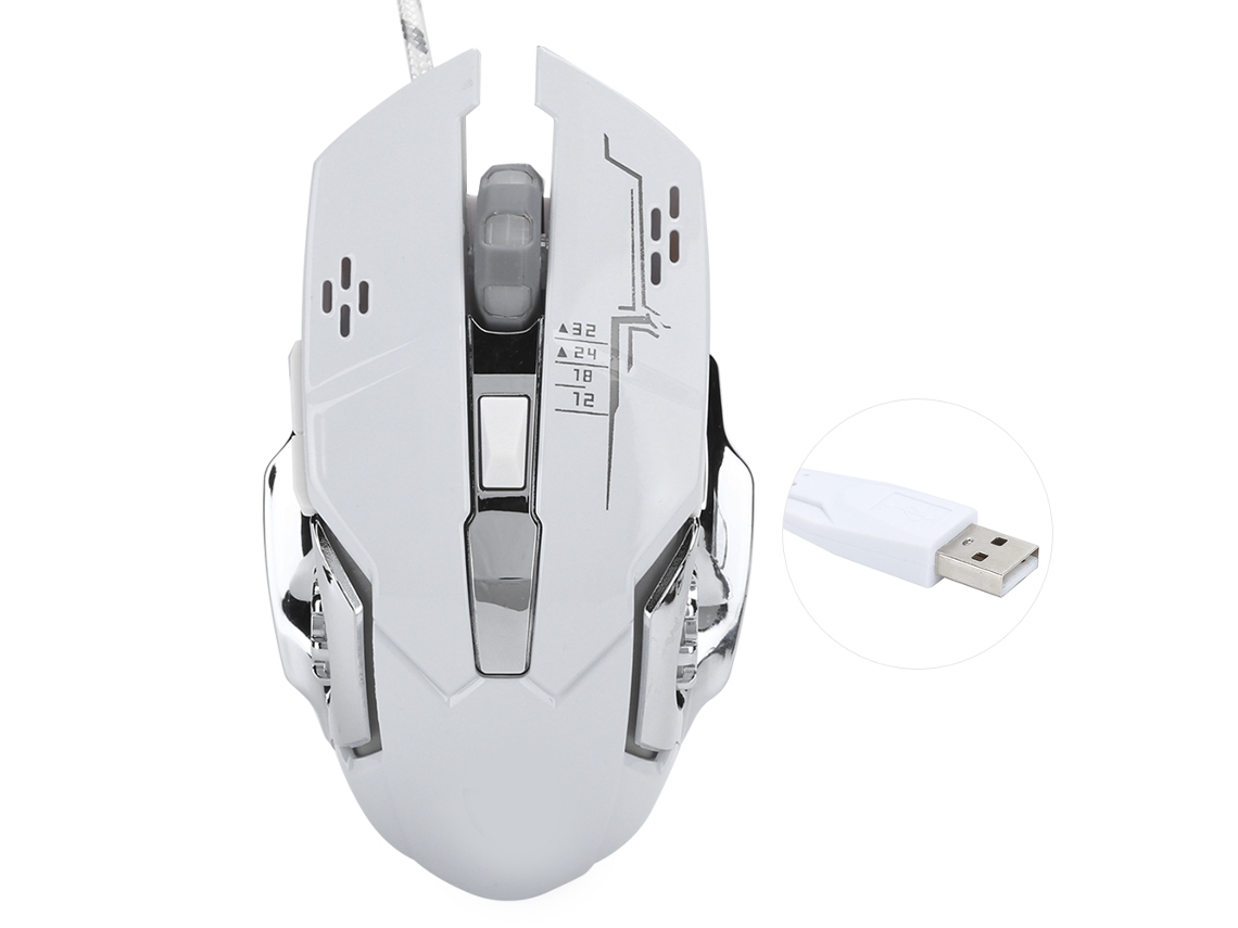 Mouse Gamer LAXISCREED (definição de Macro, Iluminação Rgb, 3200 Dpi)