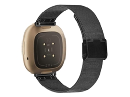 Pulseira De Metal Ajustável Com Fivela Milanesa Para Fitbit Versa 3/fitbit Sense, Dourada Olysi Shop