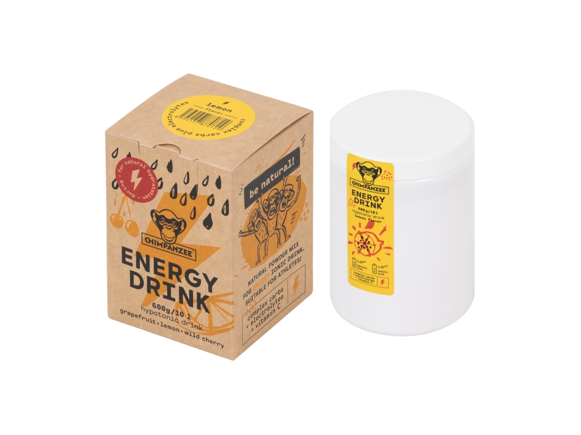 Caixa de bebidas energéticas CHIMPANZEE citron 600 g TU