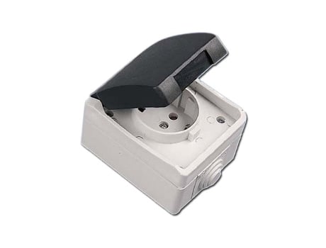 Base De Tomada Elétrica À Prova Dágua Tt Ip 44 Cinza 70725/40818 Scoa