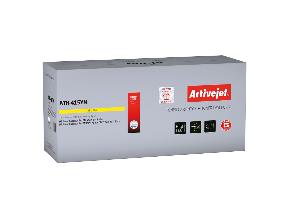 Tóner ACTIVEJET Ath-415Yn Chip Amarelo Hp M479Fdw M479Fdn Hp Color Laserjet Pro: M454Dn M454Dw. Hp Color Laserjet Pro Mfp: M479Dw