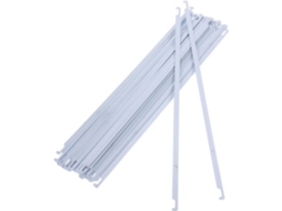 Barras Pastas Suspensas, 50 Peças, Metal Branco, 32, 5cm