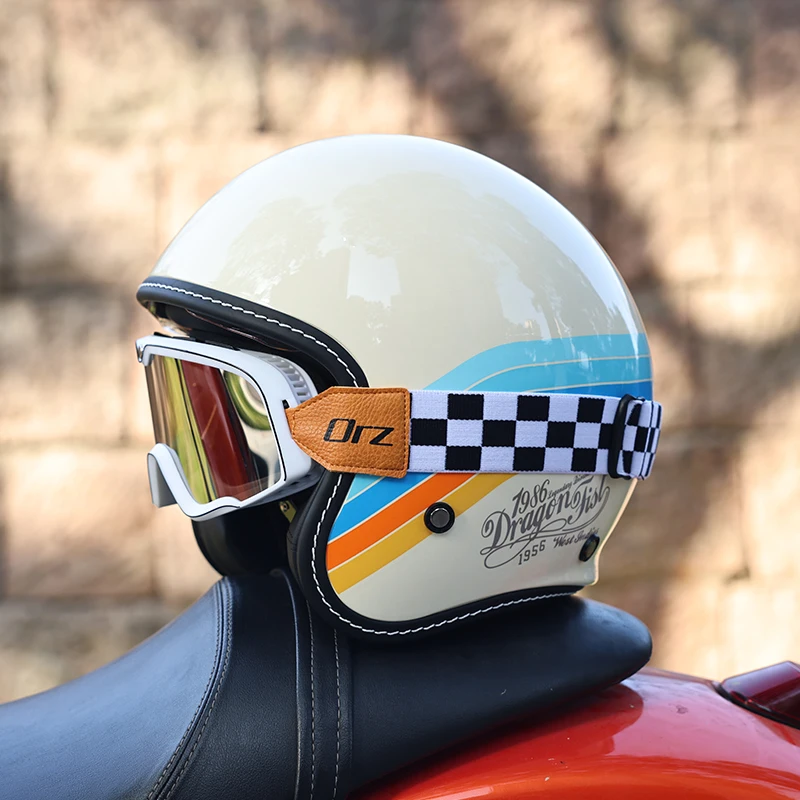 Capacete De Motocicleta (g) 3/4, Certificado Dot, Casco Em Abs
