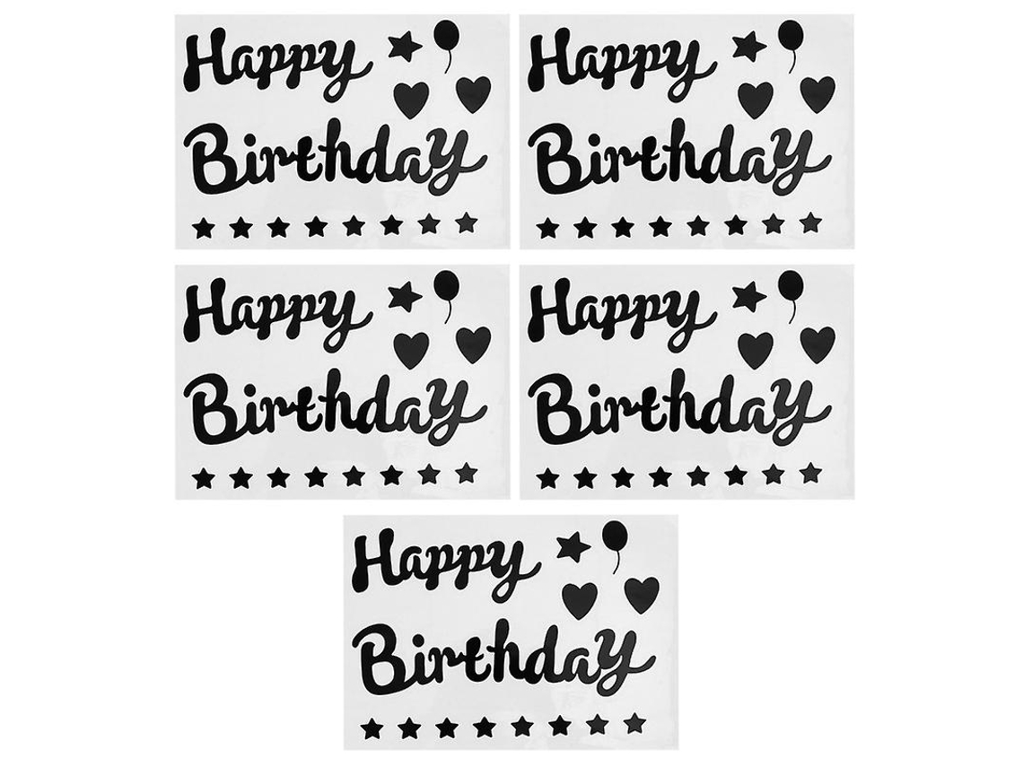 Adesivo de Balão de Aniversário de 5 Peças ALLINLESS