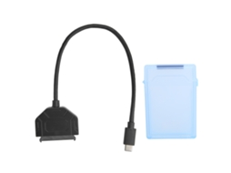 Adaptador Typec Sata 2,5 Polegadas Usb 3.0 10g Ssd Hdd Cavo De Disco Rígido Caixa De Proteção Azul