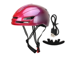 Capacete inteligente para bicicleta com luzes traseiras ultraleves e ajustáveis.