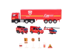 Ats brinquedo Caminhão de Bombeiros com Boa Manipulação, Grip Confortável e Portátil, Modelo de Caminhão de Bombeiros para Crianças
