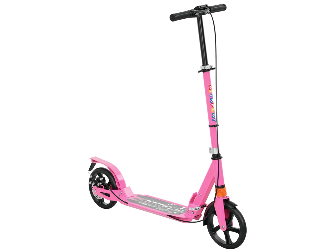 Patinete Infantil Com Guidão Ajustável, Dobrável, Para Crianças De 6 A 12 Anos, 94 X 36 X 88-103 Cm, Rosa.