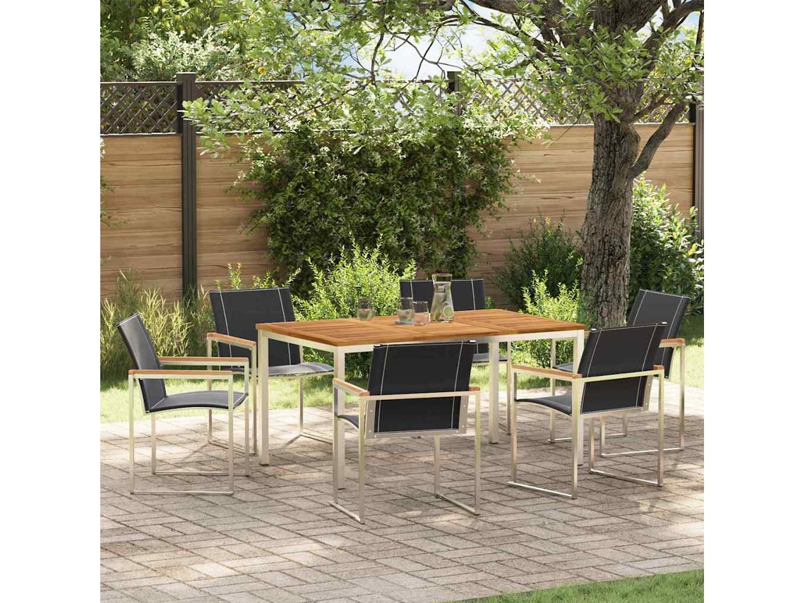 Vidaxl Conjunto De Jantar Para Jardim 7 Unid.