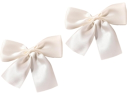 Conjunto de 2 Presilhas de Cabelo Elegantes em Tecido Branco - Decore E Prenda