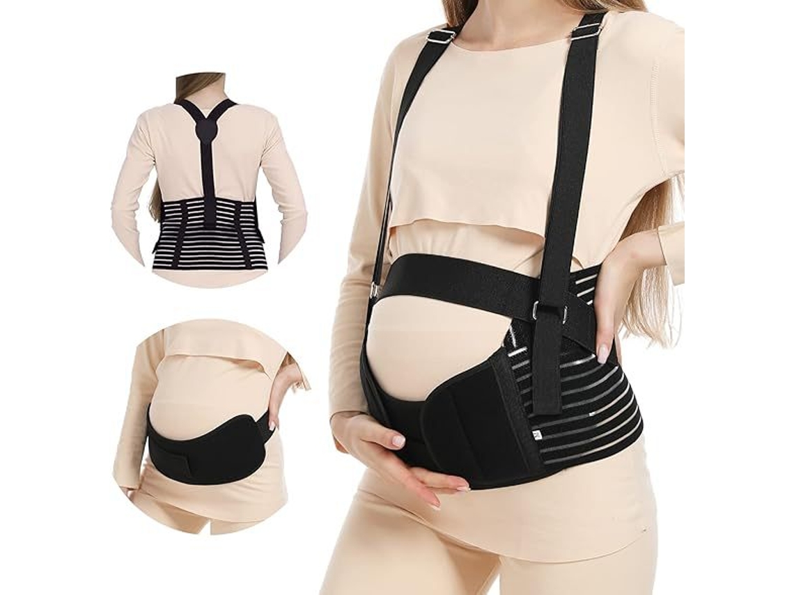 Bandagem Abdominal Para Gestantes, Suporte Para Cinto De Gravidez Preto Slowmoose