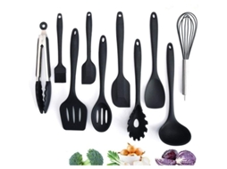 2026 conjunto Utensílios Cozinha Silicone Resistente Calor 445°f Antiaderente 10 Peças