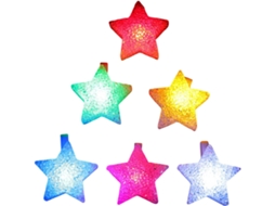 pulseiras de LED coloridas com luzes em formato de estrela, acessórios para festas incríveis e Dia das Crianças.