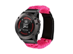 Bracelete Garmin D2 Delta Pulseira corda trançada Rosa