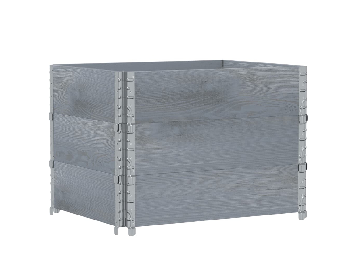 Garden Planter, Garden Planters Vidaxl Cinzeto Madeira De Pinho (80 X 60 X 60.5 Cm)