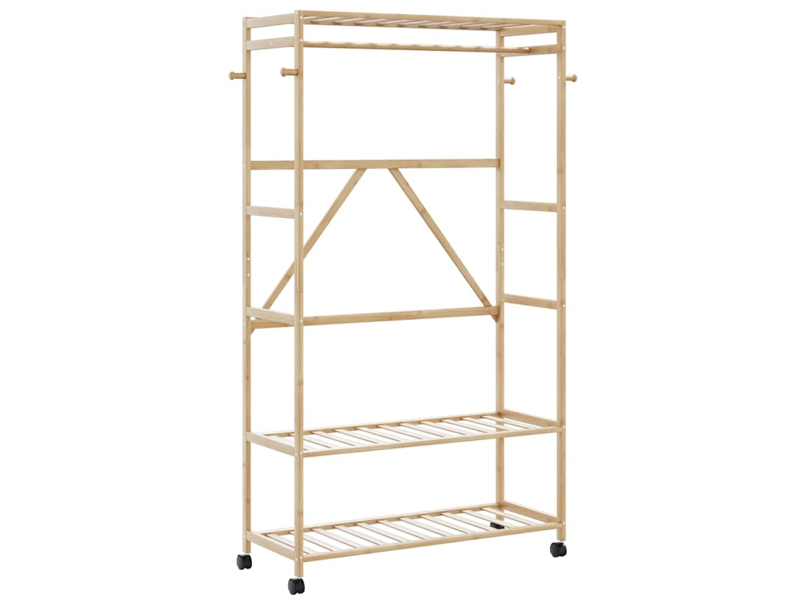 Clothes Rack, Clothes Racks Vidaxl Marrom Bambu (110 Cm)