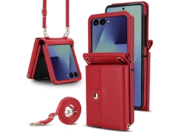 Mochila Carteira De Cor Sólida Com Compartimento Para Cartões E Proteção Rfid, Capa De Celular Em Pu Para Samsung Galaxy Z Flip7 5g.