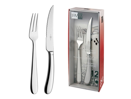 Set De 12 Talheres JAY (Aço - 23 Cm)