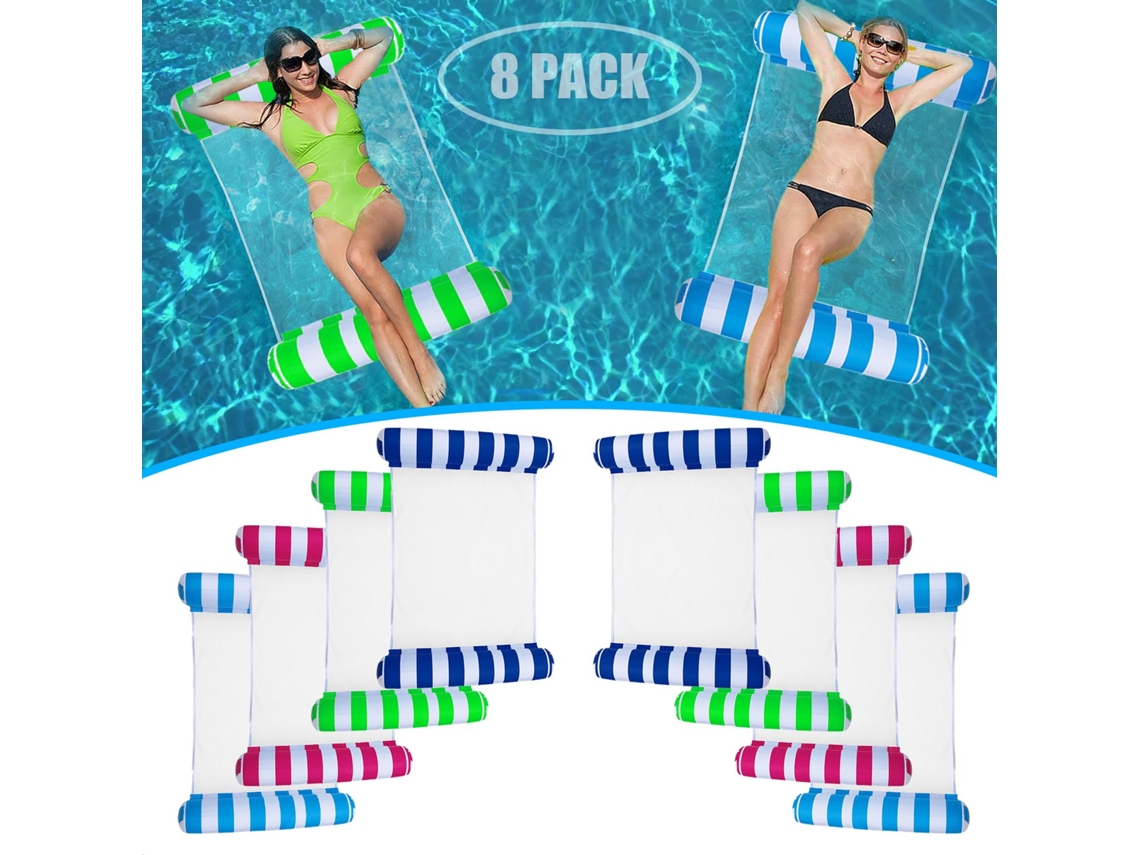 Conjunto De Boias Infláveis ​​multifuncionais 4 Em 1 Para Piscina, Tamanho Adulto (tipo Rede, Cadeira De Descanso, Rede E Boia Flutuante).