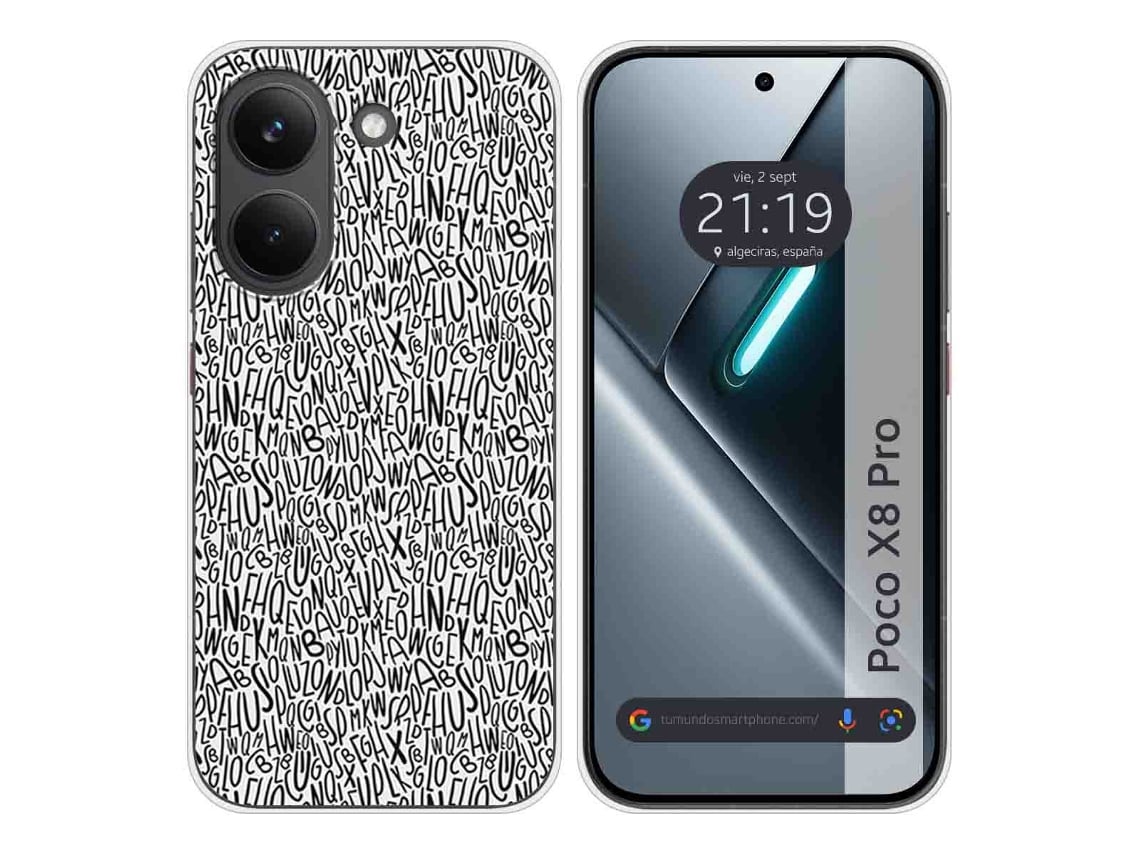 Capa Tumundosmartphone De Silicone Para Xiaomi Poco X8 Pro 5g Com Design De Letras E Desenhos