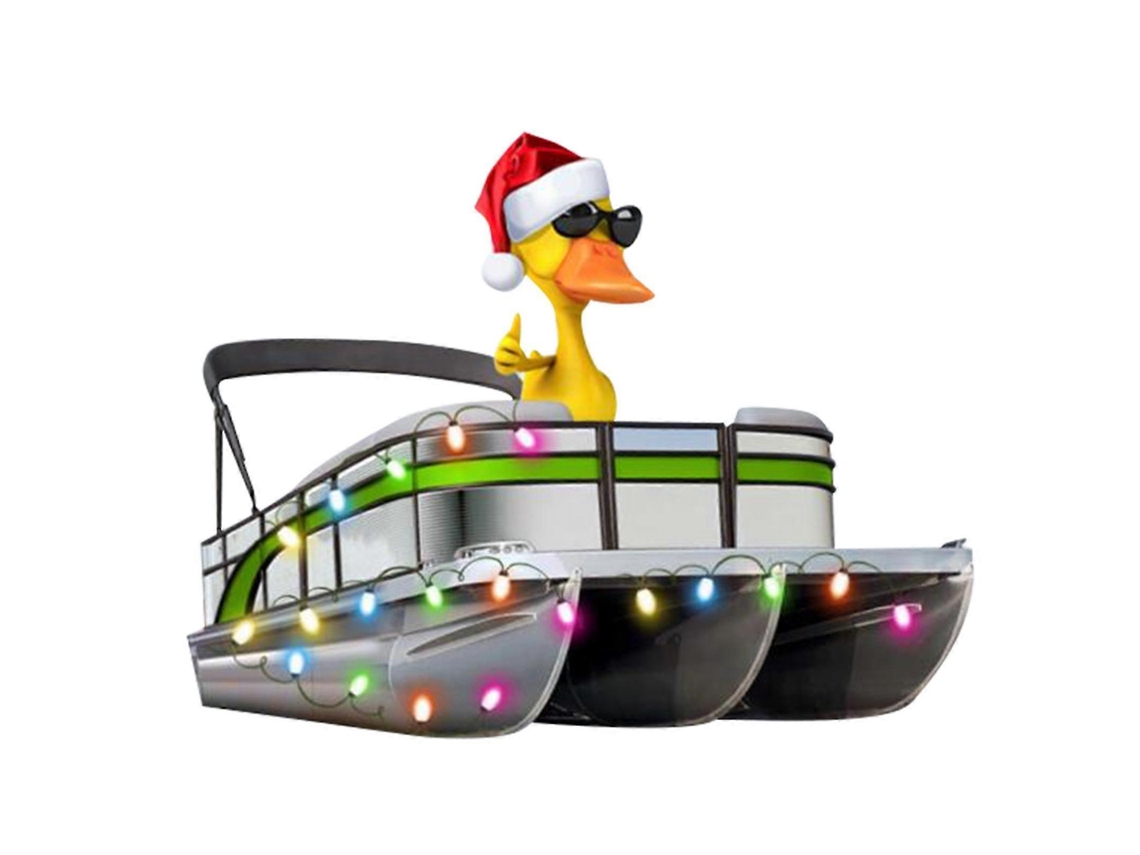 Enfeite De Natal Divertido Em Ferro Fundido Com Formato De Barco Pontão, Ideal Para Amantes De Barcos Pontão. Hengjian