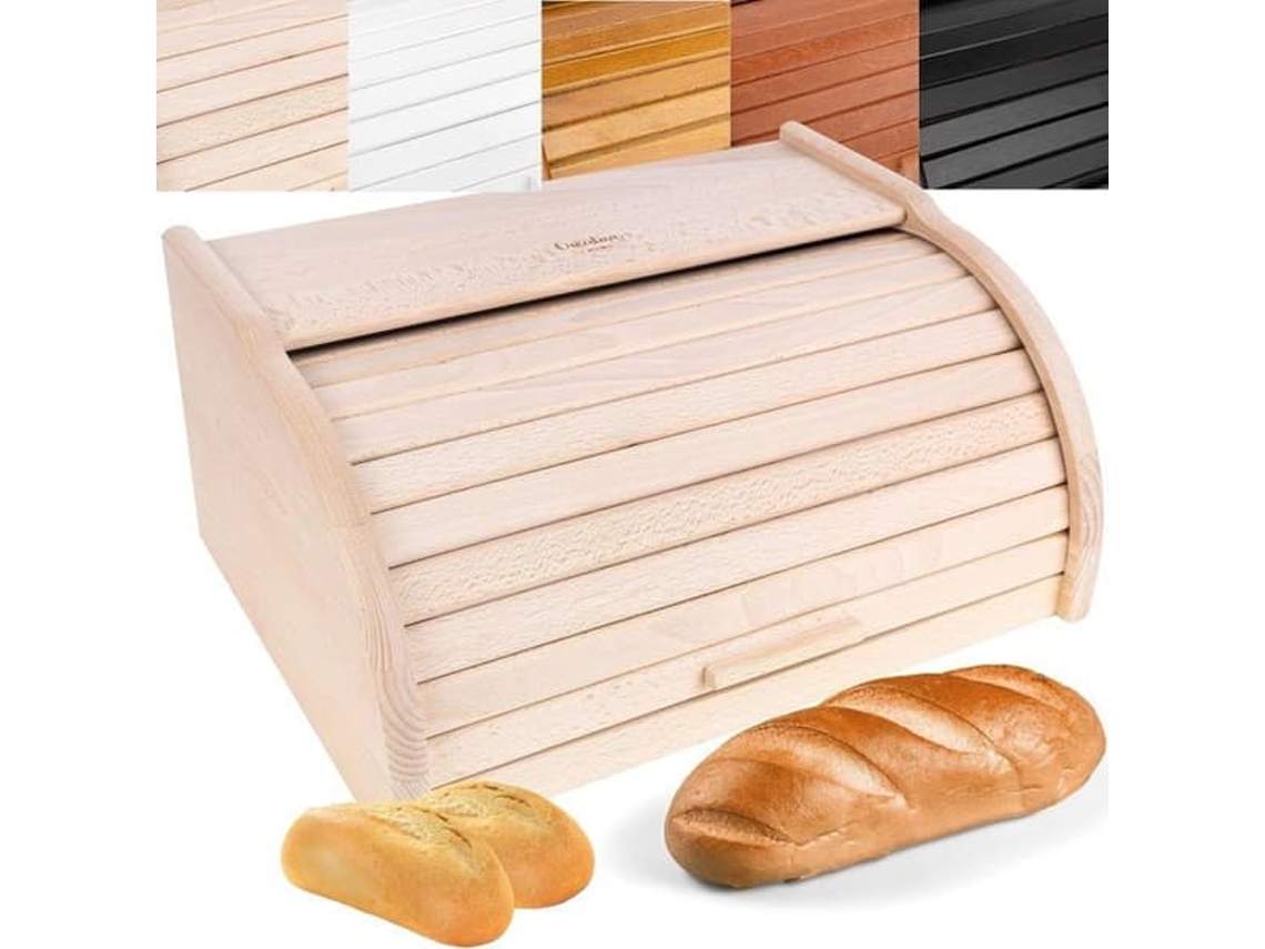 Caixa Para Conservar Pão, 38 × 28,5 × 17,5 Cm, Com Tampa, Para Bancada, Cozinha E Armazenamento Doméstico