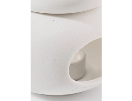 Queimador de cerâmica branco minimalista com efeito pedra BAIHAM PARIS
