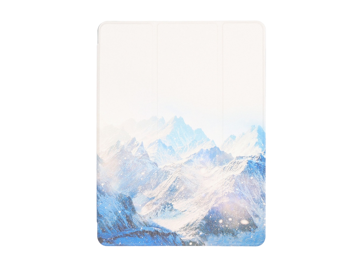 Capa Para Tablet Com Porta Lápis Triplo Pano Montanha De Neve Capa Protetora Em Silicone Para Ipad De 10,2 Polegadas