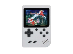 Console de jogos portátil retrô Brilvibera com 400 jogos clássicos de FC, tela de 3 polegadas, branco