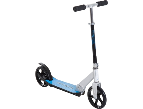 HomCom Trotinete para Crianças Scooter Dobrável Guiador Regulável Quadro Alumínio Leve e Estável Carga 100kg Branca - 68x34x60-73.5cm