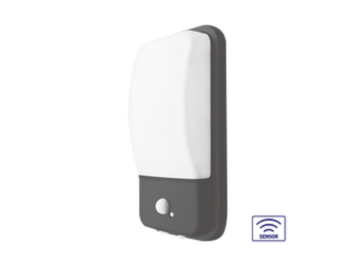 Walls-B3 Luz de Parede de Parede 20W 3000K Cinza Ip65 com Detector BRAYTRON