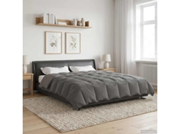 Vidaxl Edredom De Inverno Cinzento-claro 200 X 240 Cm Microfibra
