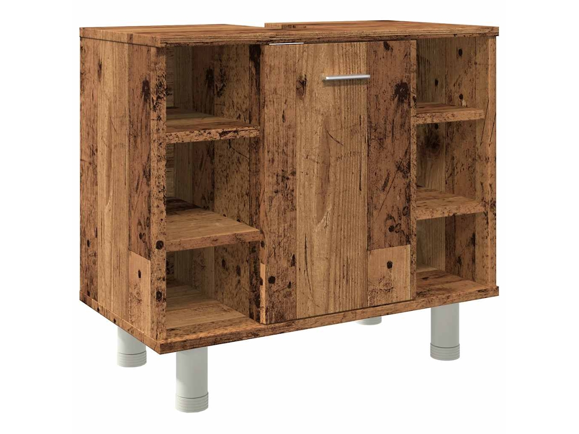 Bathroom Cabinet, Bathroom Cabinets Vidaxl Marrom Madeira Processada (n/a)