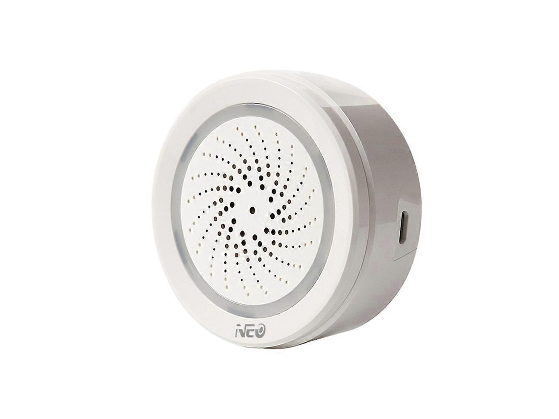 Lurelia Sirene Sem Fios 2 Em 1 Tuya Smart Life Com Sensor De Alarme, Som E Luz, Suporte Para Sirene