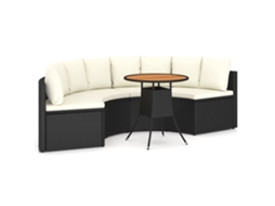 Garden Lounge Set, Garden Lounge Sets Vidaxl Preto Rattan / Vime (n/a)