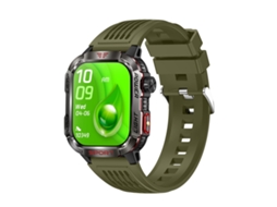 (verde) Smartwatch Robusto Com Tela Ips De 2,01 Polegadas E Luz Detectora De Notas Falsas.
