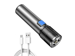 Lanterna Led Uv Recarregável Com Foco Variável, Luz Uv Azul De 395 Nm, À Prova D'água, Brilho Ajustável.