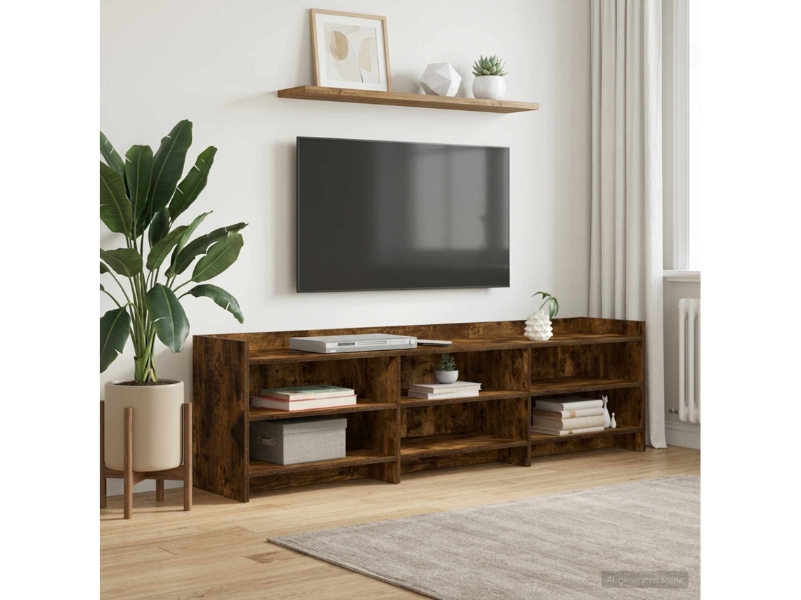 Vidaxl Gabinete Para Tv 168 X 33 X 47 Cm Carvalho Fumado