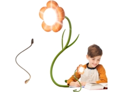 Abajur de mesa floral, luminária de escrita floral, luz noturna sensível ao toque