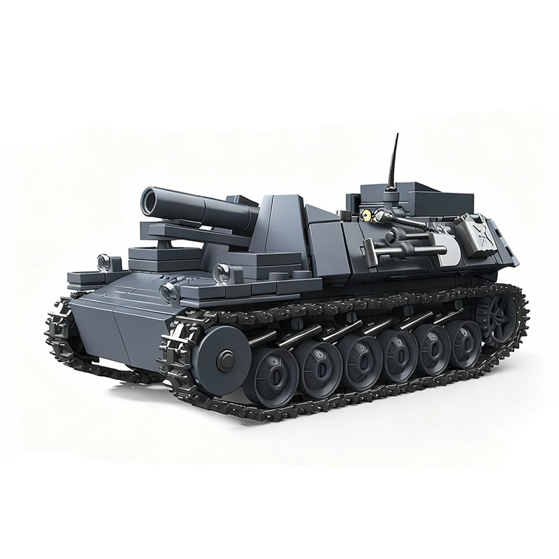 (568 Peças) Modelo De Bloco De Montar Do Tanque Bison Da Segunda Guerra Mundial Em Escala 1:35
