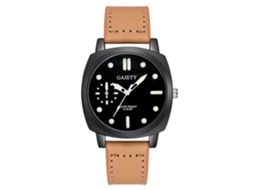 Relógio de pulso masculino Gaiety, analógico, de quartzo, com mostrador personalizado (bege)