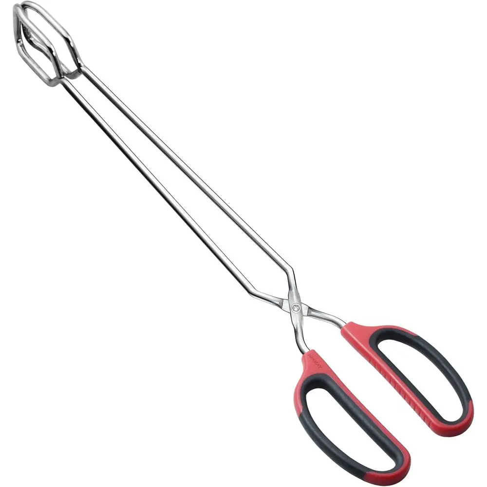 Pinça De Churrasco Extra-longa (16 Polegadas) Em Aço Inoxidável, Estilo Tesoura