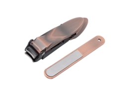 Conjunto De 2 Cortadores De Unhas Em Aço Inoxidável Bronze Profissional